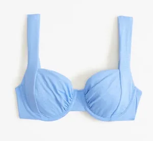 Abercrombie & Fitch Blue Wide Strap Underwire Bikini Top XXS NWOT thumbnail 1