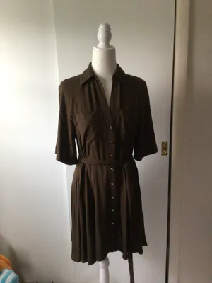 H&M Tie Belt Shirt Dress- Xsm- Nwt thumbnail 4