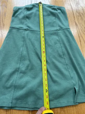 NWT AE American Eagle Strapless‎ Tube Dress Built In Shorts Romper Green Large L thumbnail 11