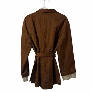 Zara Brown Belted Wrap Kimono Oversized Jacket(Size Small) thumbnail 7