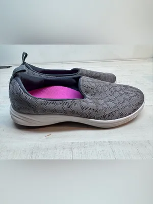 Vionic Women’s Gray Knit Slip-On Sneakers with Pink Insole thumbnail 2