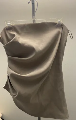 ZARA Runched Strapless Top thumbnail 5