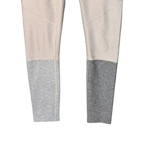 Outdoor Voices Womens Leggings S Beige Grey TechSweat Colorblock Athletic Gym thumbnail 3