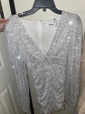 Silver Sparkly Dress thumbnail 1