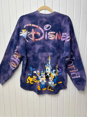 Walt Disney World 50th Anniversary Tie-Dye‎ Spirit Jersey Purple Size S thumbnail 3