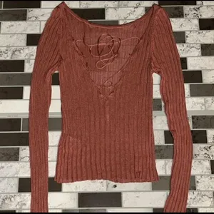 NWOT Free People Hits Different Lace-Up Top in Rusted Coral Sz S thumbnail 11