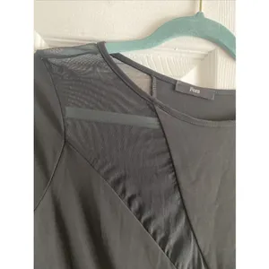 Fora Mesh Panel Bodycon Mini Dress Womens S Black Long Sleeve Sheer Sexy Edgy thumbnail 3