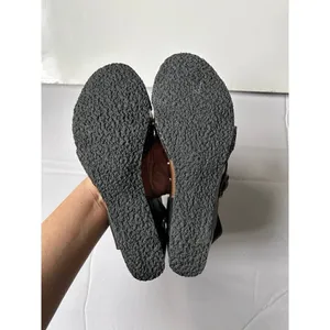 Plakton women’s platform sandals Cork Wedge Black Size 8 thumbnail 7