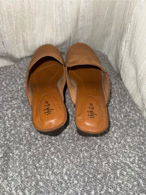 Style & Co. Tan Suede Slip-On Mule Slides thumbnail 2