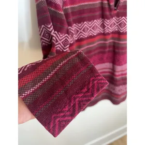 Eddie‎ Bauer Wm LG Pink 1/4 Zip Pink Aztec Pullover Jacket Hiking Outdoor Camp thumbnail 5