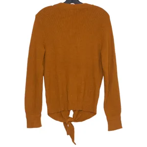 Moth Anthropologie Sweater Cottage Fall Boho Ribbed Cozy Preppy Tie Front Small thumbnail 2