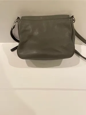 Marc Jacobs Empire Crossbody Bag Gray Pebbled Leather Purse thumbnail 3