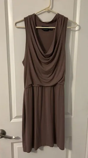 Cynthia Rowley Sleeveless Brown Midi Dress, Sz M thumbnail 1