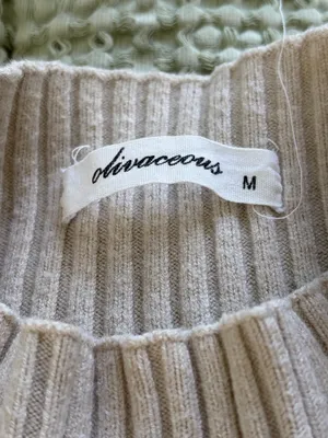 Olivaceous turtle neck sweater bell sleeve, size medium thumbnail 6