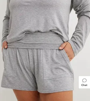 Aerie Light Grey Real Soft Fold-over Boxer thumbnail 1