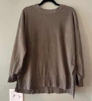 Aerie Split Hem Crewneck Sweatshirt thumbnail 1