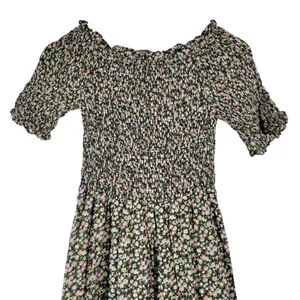 Dress Forum Smocked Floral Maxi‎ Dress Off Shoulder Ruffle Short Sleeve S NWT thumbnail 5