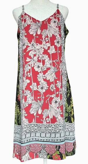 Strut &‎ Bolt Patchwork Floral Bohemian Dress Sz M thumbnail 1