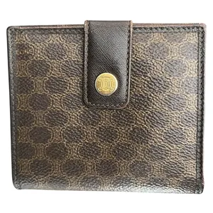 Vintage Celine Macadam Canvas Bifold Wallet Brown Triomphe - CE00/22 thumbnail 1
