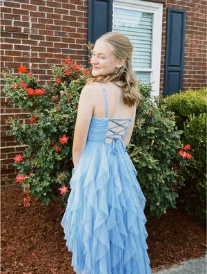 Dillards Blue Formal Dress thumbnail 2