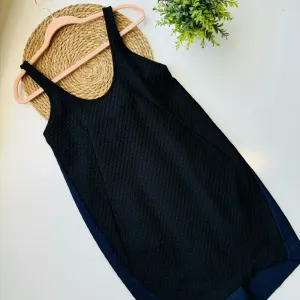 Anthropologie Maeve Dress Navy/Black Colorblock Sleeveless Pleated‎ Back Size M thumbnail 1