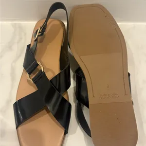 Old Navy Black Strappy Sandals Sz 8 thumbnail 3