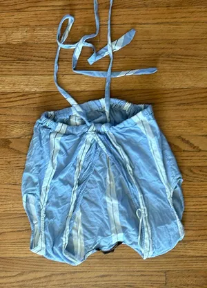 Zara stripe tie around top thumbnail 1