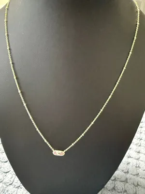 Kendra Scott - Heart Pendant Necklace - Gold/Mauve Q Gold/ Mauve thumbnail 3