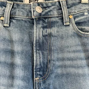 Paige Leenah Ankle Wide Leg Jeans Allegro Blue Distressed Raw Hem 25 NWOT thumbnail 3