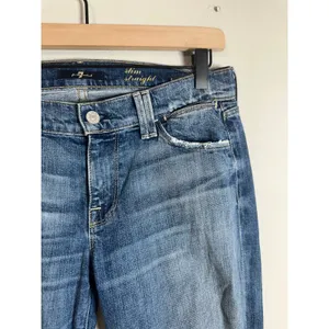7 For‎ All Mankind Slim Straight Medium Wash Blue Jeans AU8090525A Womens 27 thumbnail 4