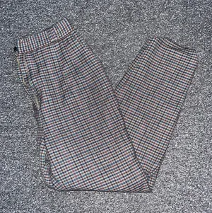 High Waisted Plaid Pants Brown Size L thumbnail 1