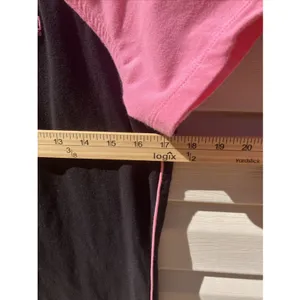 Harley Davidson Women's‎ Black Pink Stitching V Neck Short Sleeve Shirt Large thumbnail 7