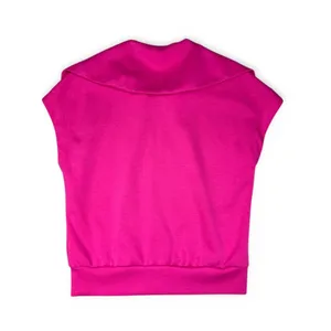 Pink Half Zip Sleeveless Cropped Sweatshirt & High Waisted Shorts Set Size Small thumbnail 5