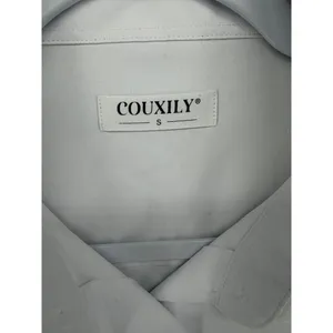 COUXILY Women Button Down Shirt White Long Sleeve Stretch Knit Workwear S thumbnail 4