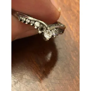 Ring scrap damaged missing stone repair size 4.5 2.95g Silver thumbnail 2