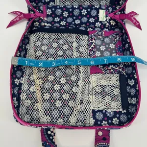 Vera Bradley Tech Organizer in Boysenberry Purple Blue Pink Paisley thumbnail 8