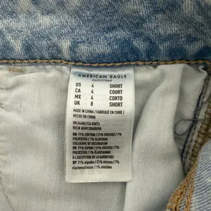 American Eagle Jegging Crop Womens 4 Short Distressed Raw Hem Light Wash Blue thumbnail 8