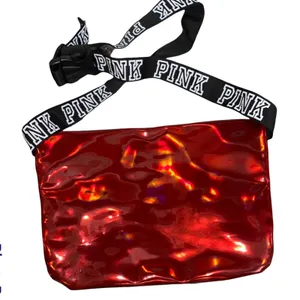 VS Pink Fanny Pack Metallic‎ Red Belt Bag Festival Crossbody Holographic thumbnail 3