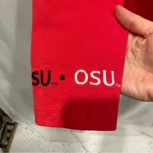 Vintage OSU Ohio State red zip front embroidered logo sweatshirt cardigan thumbnail 4