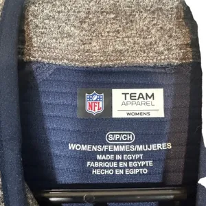 NFL Blue & Gray Boston Patriots Football Full Zip High Neck Jacket Women Sz S thumbnail 6