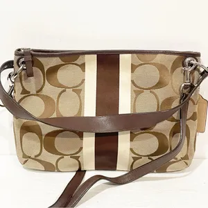Coach Hampton Signature Weekender Striped Jacquard Canvas Shoulder Crossbody thumbnail 6
