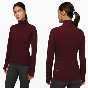 LULULEMON Outrun the Elements 1/2 Zip Long Sleeve Running Top in Garnet Size 4 thumbnail 2