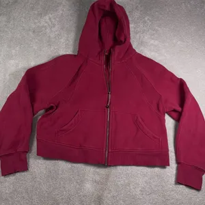 Lululemon Scuba Oversized Full Zip Hoodie Pomegranate m/L thumbnail 3