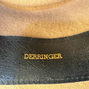 Derringer Unisex Vintage Felt Hat No Size Wool Blend Beige Brown Belt Halloween thumbnail 3