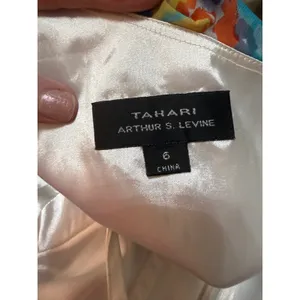 Tahari ASL Keeli Floral One Shoulder Ruffle‎ Midi Dress Size 6 NWT Wedding Guest thumbnail 8