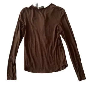 NY & Co Long Sleeve Henley Top Brown thumbnail 6
