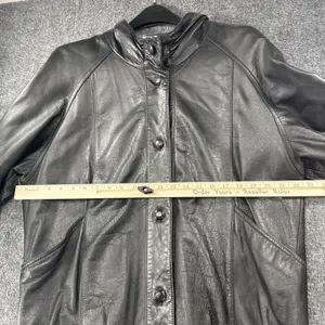 Vintage Pelle New York Milano Leather Jacket Women’s M Black Genuine Leather 90s thumbnail 4