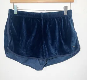 Hollister Navy Velvet Women's Lounge Mini Pull On Shorts thumbnail 1