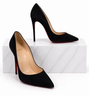 Christian Louboutin So Kate 120 Suede Pointed Toe Pumps Black Size 38 thumbnail 1