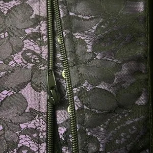 Corset style top purple/black damage zipper M thumbnail 3